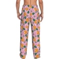thumbnail image 3 of Goofa Fruit Pattern Printed Soft Pajama Pants for Men, Wide Leg Comfy Casual Lounge Yoga Pants-Small, 3 of 9