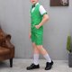 thumbnail image 4 of Odeerbi Chicos 4 Pcs Caballero Traje Formal Manga Corta Vestido Camisa + Traje Pantalones Cortos + Chaleco + Corbata Escenario Rendimiento Trajes Conjunto, 4 of 4