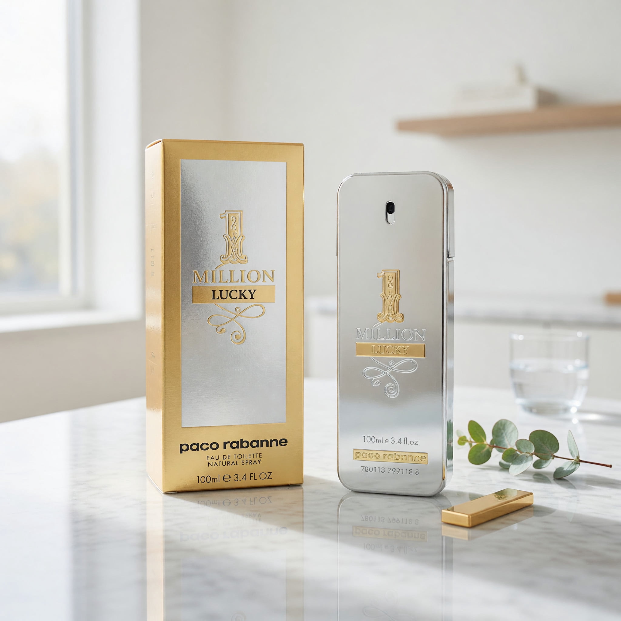 Paco Rabanne 1 Million Lucky Men's Night Perfume, 3.4 Oz Eau De
