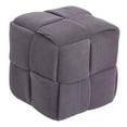 thumbnail image 3 of Reposapiés pequeño otomano, taburete, muebles, asiento antideslizante, base de silla, reposapiés para gris oscuro, 3 of 9