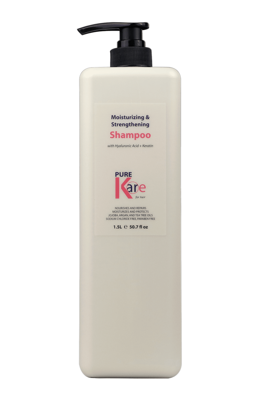 PureKare Moisturizing & Strengthening Shampoo 50.7 fl oz, Nourishing Daily Shampoo with Keratin, Hyaluronic Acid & Essential Oils, Value-Priced for Smooth & Healthy Hair