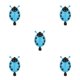 thumbnail image 2 of Soidarity Campana de bicicleta de plástico de dibujos animados bicicleta anillo alarmante forma de insecto manillar campana pequeña, azul Azul 5Conjunto, 2 of 6