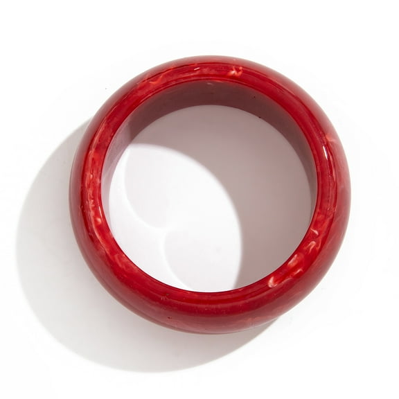 XmhyTop-A 1 Pcs Bracelets Acrylic Bangles Resin Bangle Wristband Bracelet,Dark Red