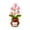 Pink, variant on Crochet LED Flower Lamp, Handmade Pink Potted Plant Night Light with Five Blossoms, Home Decor for Bedside Desk and Shelf, 6.3 in