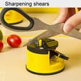 thumbnail image 5 of Knife Sharpeners for Kitchen Knives, Mini Yellow Suction Cup Knife Sharpener, Steel Double-Sided Sharpener, Safe and Easy to Use, Perfect for Fruit and Kitchen Knives, 5 of 9
