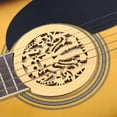thumbnail image 4 of Mahogany Acoustic-Electric Guitar Soundhole Cover with Hollow Pattern - 10cm Diameter Fit, Reduces Feedback in Live Settings, Foam-Edged for Guitar Protection, Removable Backplate for, 4 of 6