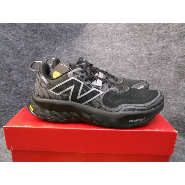 New Balance Mens Fresh Foam X Hierro v8 Black Shadow Grey Trail Shoe Size 10.5 D