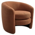 thumbnail image 2 of Affinity Upholstered Boucle Fabric Curved Back Armchair in Rust, 2 of 9
