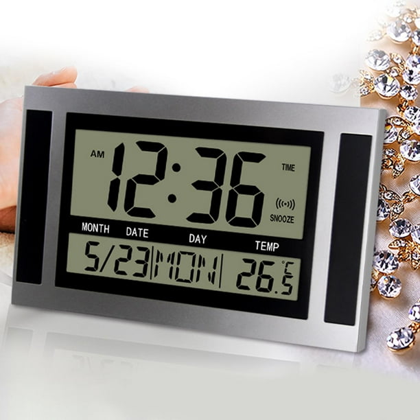 Relojes de pared electronicos Reloj despertador digital de temperatura interior para decoracion del hogar Zulema Despertador digital Walmart en linea