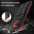 thumbnail image 6 of Phone Case for Samsung Galaxy A32 5G 2021 6.5 inch with Tempered Glass Screen Protector Cover and Card Holder Stand Cell Gaxaly M32 G5 Galaxies A 32 32A S32 SM-A326U A326U Women Men Red, 6 of 13