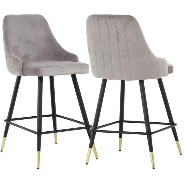 Classic Velvet Bar Stools, How Many Inches Is Counter Height Bar Stools With Backs