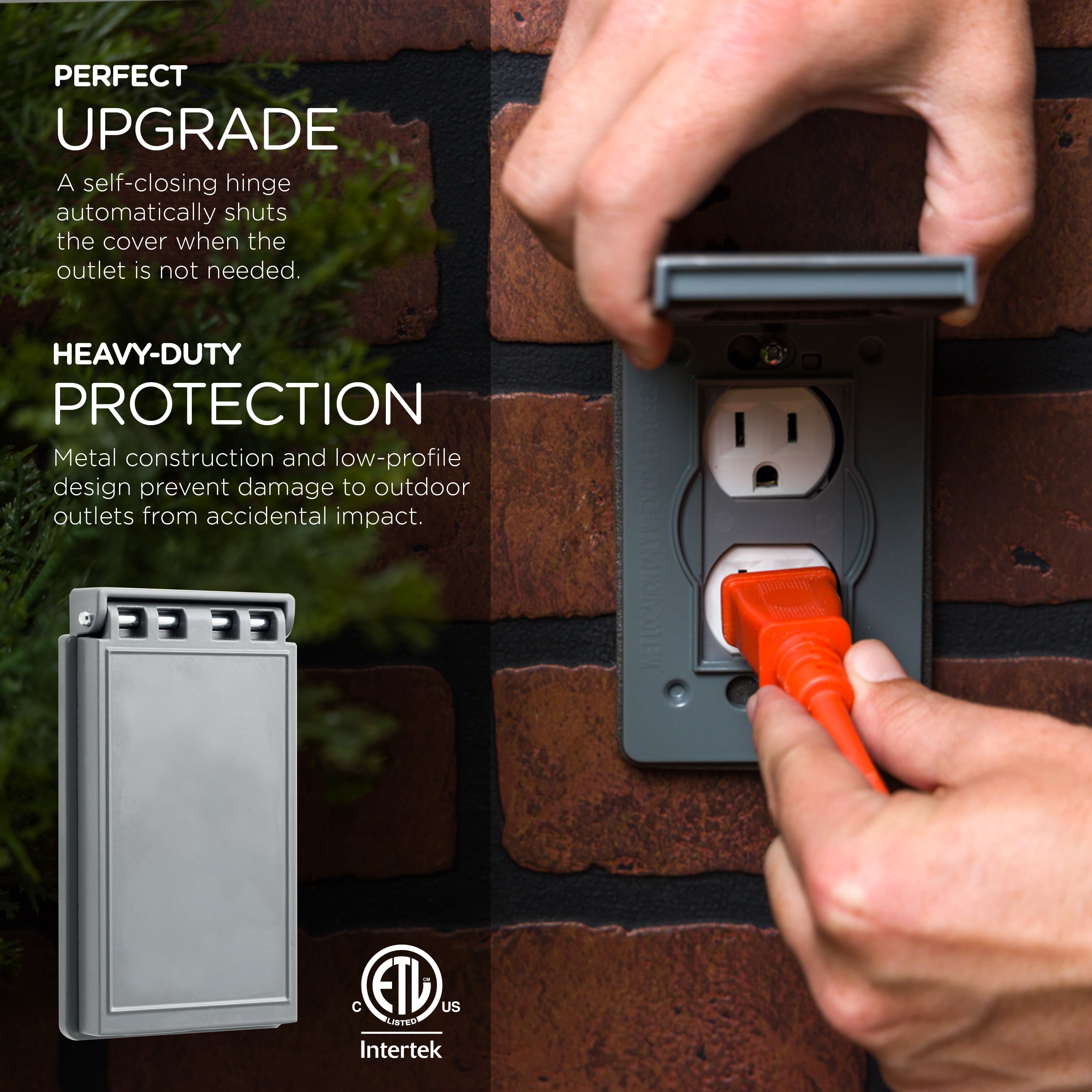 UltraPro Outdoor Metal Electrical Outlet Cover, Weather Resistant, 4.9-in
