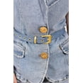 thumbnail image 4 of Chaleco denim con cinturon Roman Fashion /Juvenil, 41607 (Azul light) azul M, 4 of 6