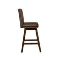 thumbnail image 2 of Linon Cedar Wood Swivel Bar Stool, Brown, 30 inch Seat Height, 2 of 5