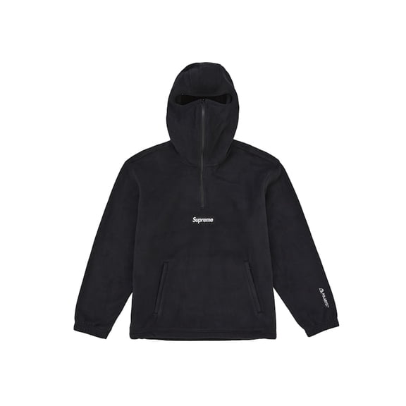 Supreme Men's Polartec Face Mask Half Zip Hooded Sweatshirt Black, from StockX