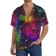 thumbnail image 1 of Balery Bright Universe Camisa Casual de Manga Corta con Botones para Hombre, Texturizada, Estilo Cubano, para Playa, Verano-3X-Large, 1 of 5