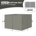 thumbnail image 2 of Aoodor 10' x 13' Gazebo Curtain Set Protecting Privacy Side Walls 4 Panels, Curtain Only - Grey, 2 of 11