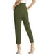 thumbnail image 3 of Pantalones De Cintura Alta Con Cinturón Para Mujer Pantalones De Lápiz Casuales De Verano Y Otoño Chic Army Green L SM SunniMix Pantalones de mujer, 3 of 7