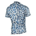 thumbnail image 2 of joogoo Blue Leopard Pattern Men's Cycling Jerseys Mountain Bike Short Sleeve Tops M, 2 of 7