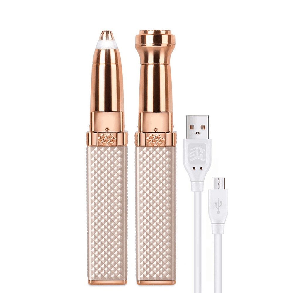 Female eyebrow clipper and facial hair remover, 2in1 eyebrow shaver and painless shaver