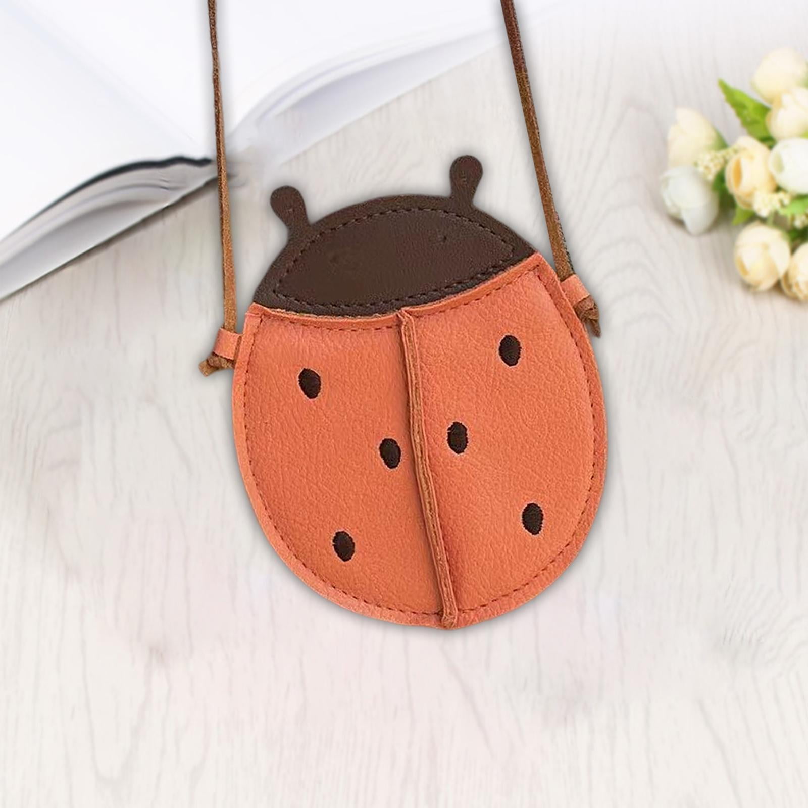 Mini Sac à Main Fille En Forme De Coccinelle - Porte-monnaie Enfant - Dimensions Environ 10,5x3,5 Cm - Noir Et Rouge - Cadeau Anniversaire - 3