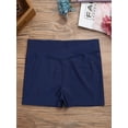 thumbnail image 6 of renvena Kids Girls Gymnastics Workout Yoga Athletic Sports Training Bike Short Size 2-16 Navy Blue 8-10, 6 of 7