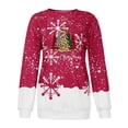 thumbnail image 4 of Sudaderas de Cuello Redondo de Navidad Para Mujer Moda Manga Larga Tops Blusa Jersey Odeerbi ODB208570, 4 of 5