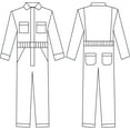 thumbnail image 6 of ACTIVE UNIFORMS Overall Workwear Men Long Sleeve Coveralls (Khaki, Large), 6 of 7