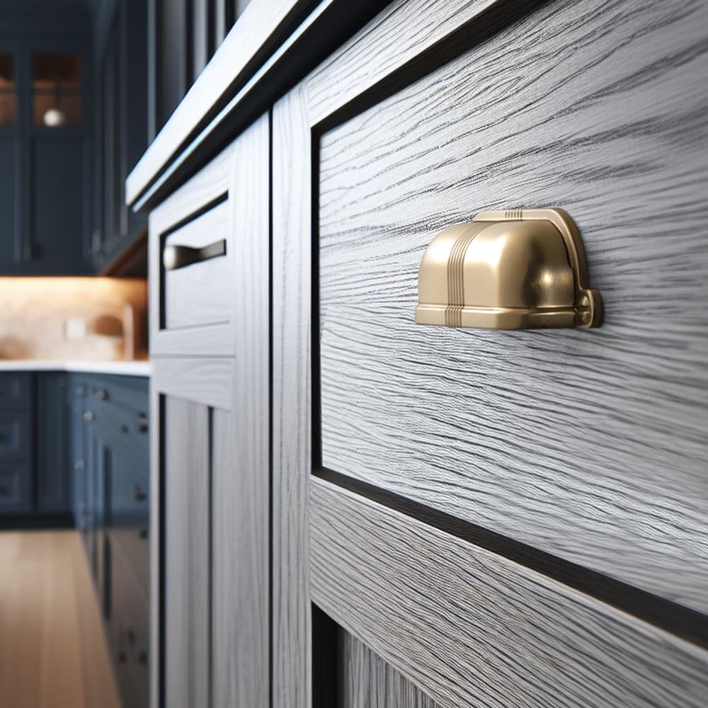 Goo-Ki 2.5''(64 MM) Hole Centers Champagne Bronze Cabinet Handles, Luxury Zinc Alloy Cabinet Cup Pulls for Dresser,Drawer,and Cupboard, 6 Pack