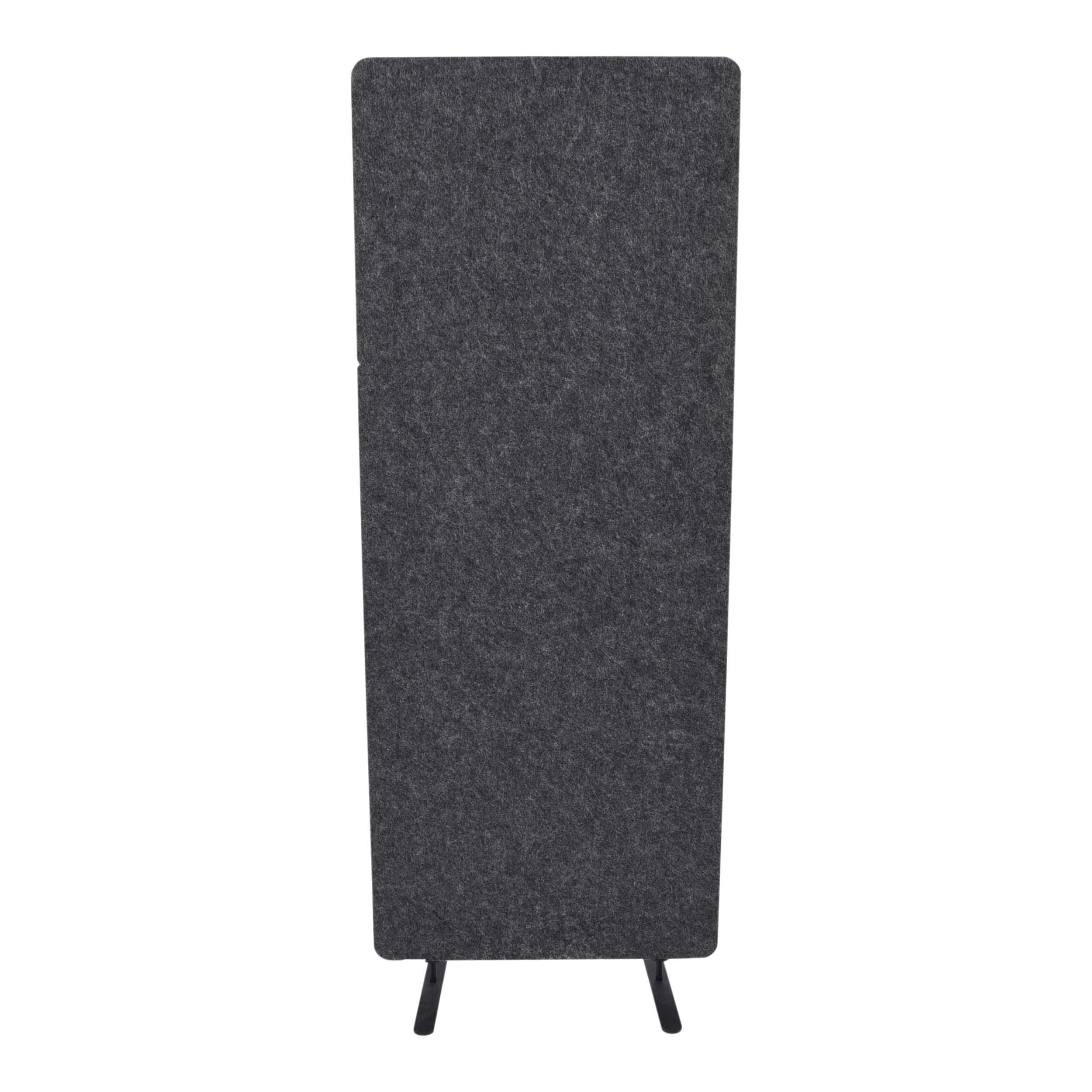 Stand Up Desk Store ReFocus Raw Freestanding Acoustic Desk Divider Privacy Panel to Reduce Noise and Visual Distractions (Anthracite Gray, 23.6"  x 62" )