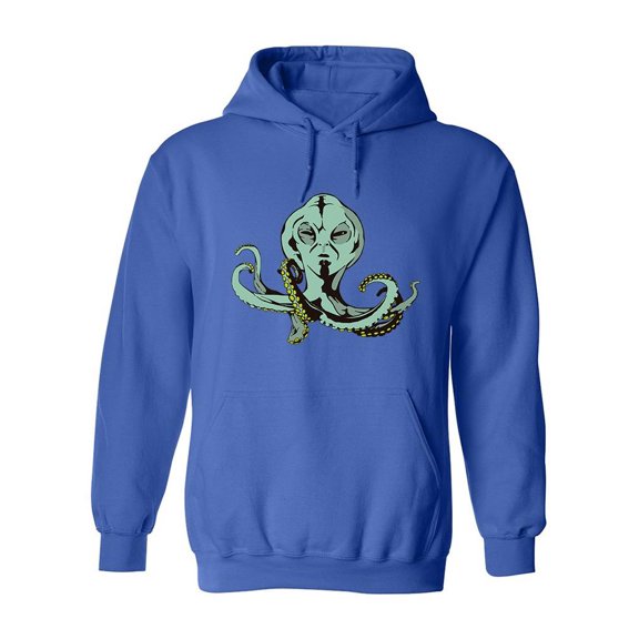 Alien Octopus Design Hoodie Men -Image by Shutterstock, Male XX-Large