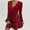 Red, variant on Christmas Party Dresses for Women New Women's Long Sleeved V-Neck Casual Solid Color Versatile Gold Velvet Hot Stamping Dress Style B-39 Green XXL