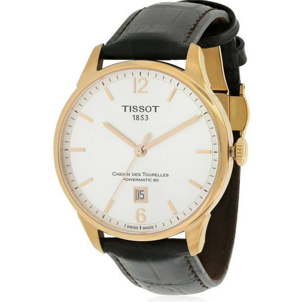 Tissot - Tissot Chemin Des Tourelles Leather Automatic Mens Watch ...