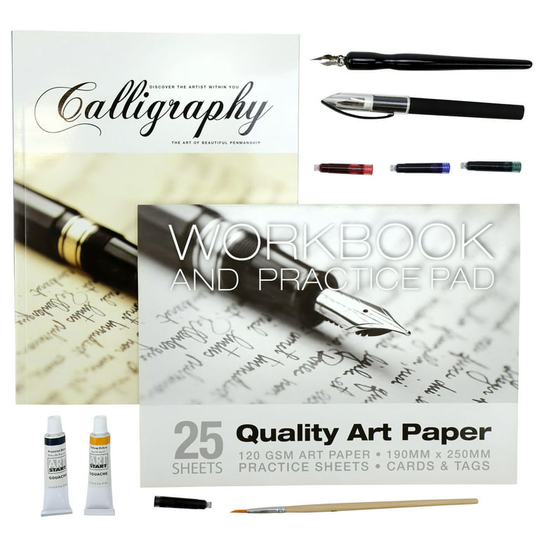 SpiceBox Adult Art Craft & Hobby Kits Art Studio Calligraphy with 5 Classic  Projects Calligraphy Set for Beginners, Calligraphy Art Kit for Adults