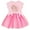Pink, rapunzel, variant on Frozen Elsa Toddler Girls French Terry Dress Toddler to Big Kid