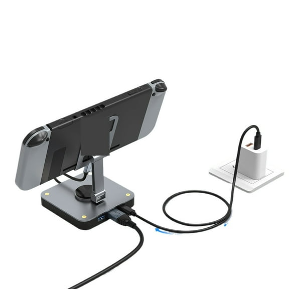 USB-C Stand Docking Station Tablet Phone Folding Stand with 4K PD 100W USB 2.0 Ports ,Fast Charging Devices