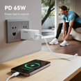 thumbnail image 2 of Cargador de teléfono Bwine, 65 W, GaN, bloques de carga blancos, 2 of 6