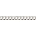 thumbnail image 2 of Sterling Silver 10.5mm Domed With Side D/C Curb Chain (24 X 10.5) Made In Italy qrc300-24, 2 of 5
