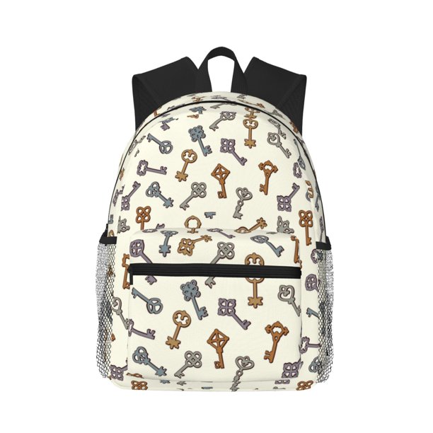 Disketp Keys1 Mochila Ligera Clásica con Múltiples Bolsillos, Mochila Casual para Hombre y Mujer, Ideal para Escuela, Trabajo y Viajes