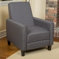 thumbnail image 2 of Noble House The Darvis Upholstered Contemporary Fabric Recliner in Smoky Gray, 2 of 11