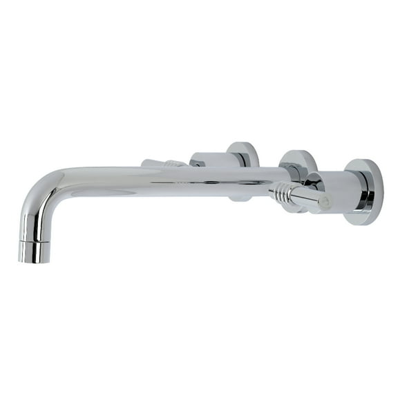 Kingston Brass KS8021ML Milano Two-Handle 3-Hole Wall Mount Roman Tub Faucet in Polished Chrome