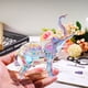 thumbnail image 4 of Figura de elefante de cristal YWHL linda para decoración del hogar, 4 of 7