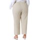 thumbnail image 3 of Pantalones de trabajo de oficina de talla grande plisados Agnes Orinda para mujeres, con cintura alta, rectos, casuales de negocios, con bolsillo, 2X color caqui claro, 3 of 5