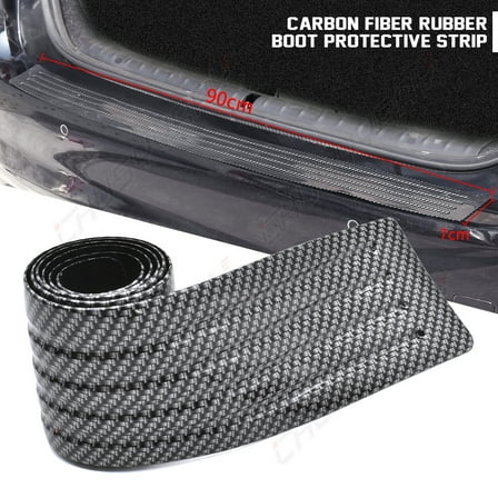 Carbon Fiber Film Trunk Vinyl Decal Sticker For Toyota Camry Black 90cm