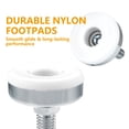 thumbnail image 6 of POWERTEC 8PK Threaded Leveling Feet with 3/8"-16 Threaded Inserts, Heavy Duty Adjustable Furniture Levelers with Large Nylon Foot for Cabinets, Benches, Tables & More (71189-P2), 6 of 7