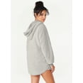 thumbnail image 3 of Joyspun Women’s Plush Hoodie Cardigan, Sizes XS to 3X, 3 of 6