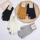 thumbnail image 2 of Guantes de invierno para pantallas táctiles para mujeres y hombres, manoplas de punto elástico cálido, imitación de lana, dedos completos, guantes de ganchillo gruesos para mujer, 2 of 5