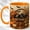 Orange, variant on Black Cat Coffee Mug, Autumn Pumpkin Mug, Ceramic Cup