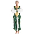 thumbnail image 3 of iiniim Women's Sleeveless Lace-up Liturgical Praise Dance Tunic Worship Tunic Overlay Top Praise Wear Green XXL, 3 of 7