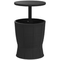 thumbnail image 1 of Outsunny Table Glacière d'Extérieur, Table d'Appoint Glacière de Patio de 11 Gallons, Noir, 1 of 10